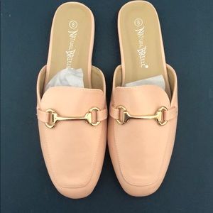 New in Box Pink Mules with Buckle